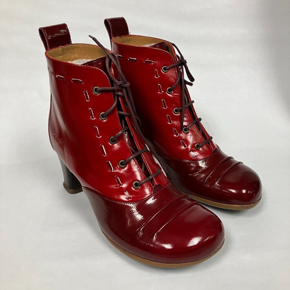 *BRAND NEW!* Fluevog 2008 Operetta BARTOLI Booties, Wine, Size 9! Super cute!!! - Picture 2 of 15